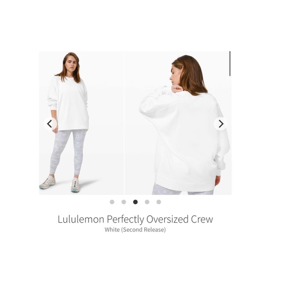 BNWOT Lululemon Perfectly Oversized Sweatshirt White. Size 18 - Picture 1 of 8